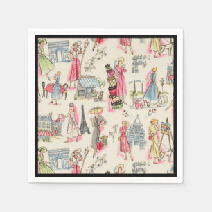 En dag i Paris Pappersservett