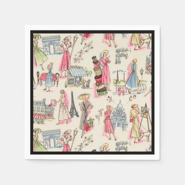 En dag i Paris Pappersservett (Framsidan)
