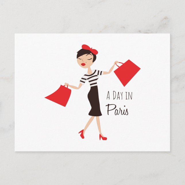En dag i Paris Vykort (Framsida)
