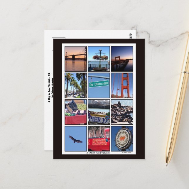 En dag i San Francisco Vykort (Fram/Back In Situ)