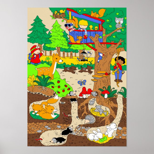 En dag i skogen poster (Framsidan)