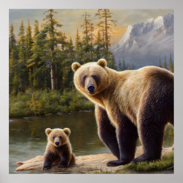 En dag i skogen poster