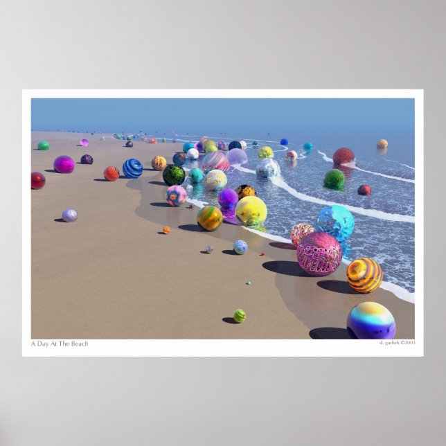 En dag i stranden poster (Framsidan)