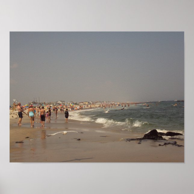 En dag i stranden poster (Framsidan)