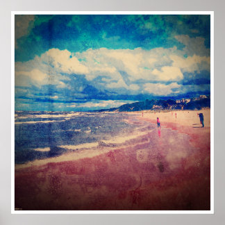 En dag i stranden poster