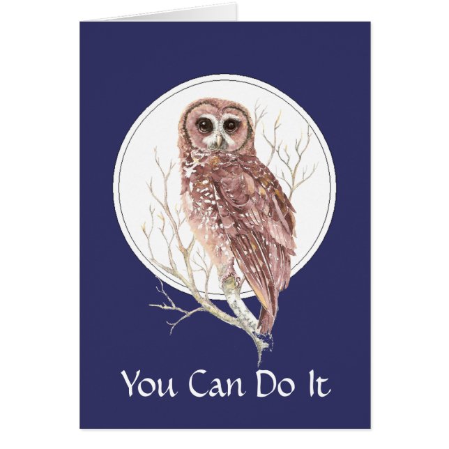 En dag i Uggla, fågeln, naturen, vildlivet Hälsningskort (Framsidan)