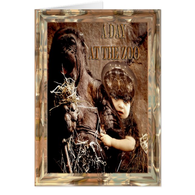 En dag i zoo-Anpassadet Hälsningskort (Framsidan)