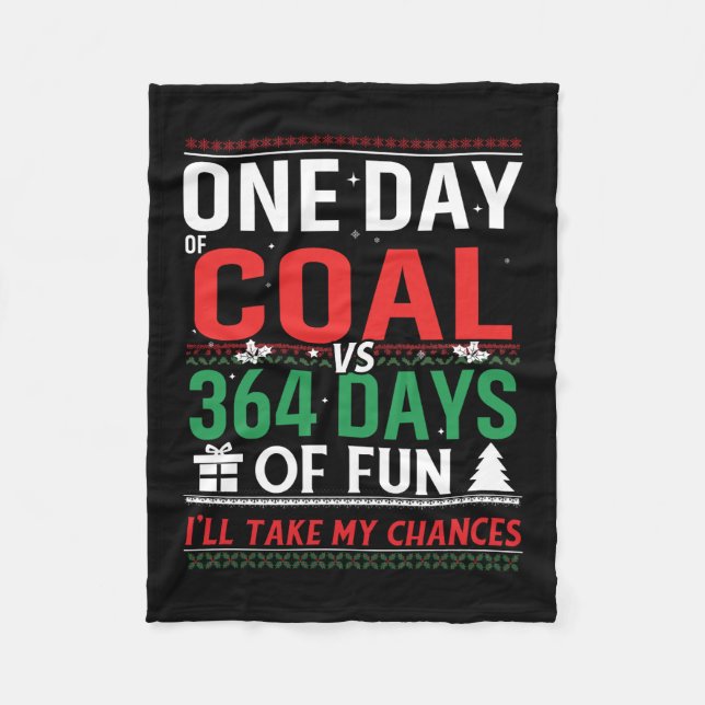 En dag kol mot 364 dagar Roligt Fleecefilt (Framsidan)