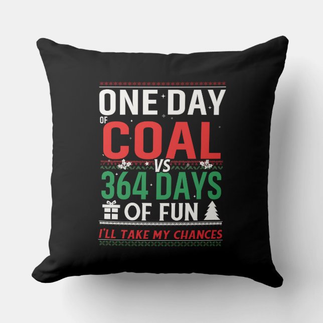 En dag kol mot 364 dagar Roligt Kudde (Framsida)