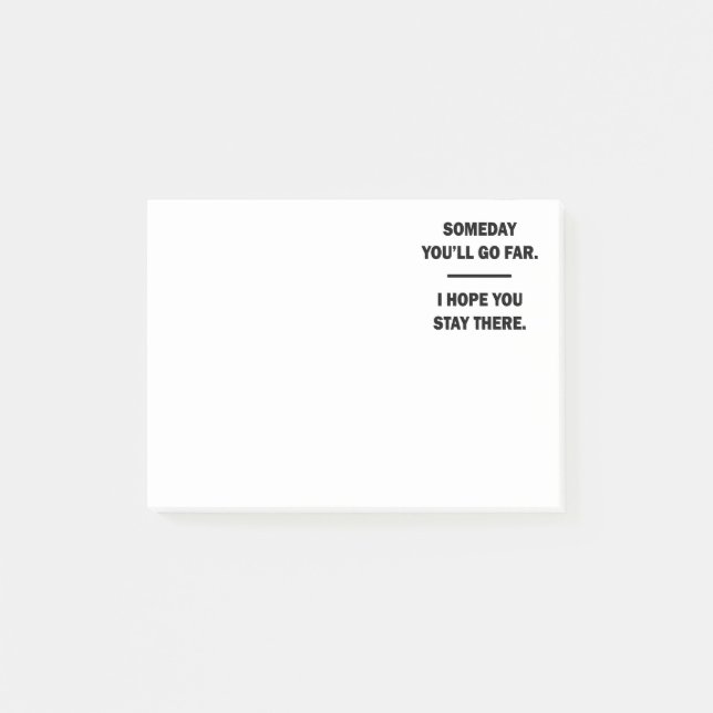En dag kommer du att gå långt post-it block (Framsida)