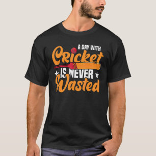 En dag med Cricket Cricket Sports Team Player Flad T Shirt