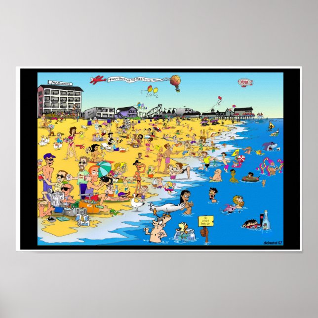 En dag på Beach. Gammal Orchard Beach, jag. Poster (Framsidan)