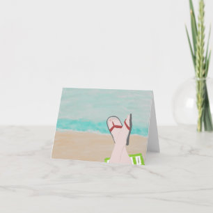 En dag på Beach Note Card Kort