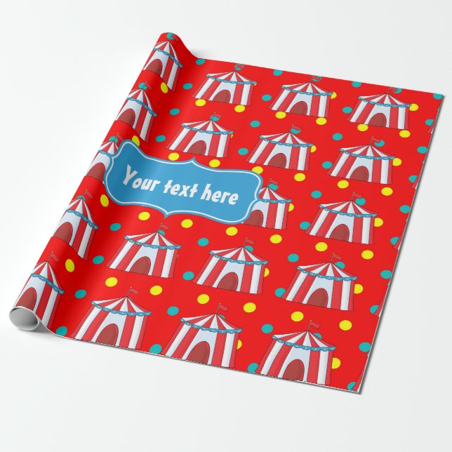 En dag på cirkus barnkalas Personlig Presentpapper (Utrullad)
