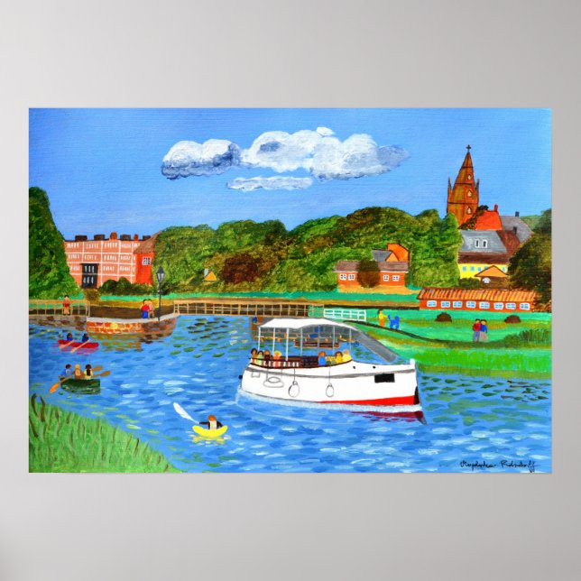 En dag på floden poster (Framsidan)