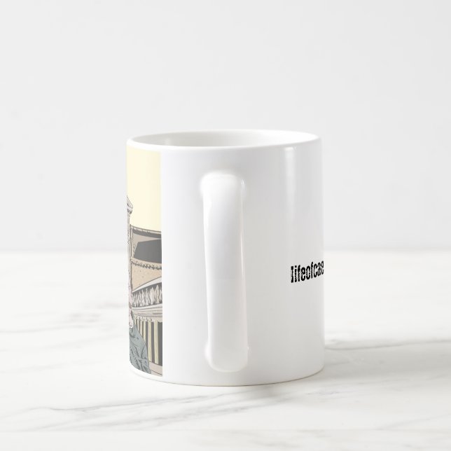 En dag på fora kaffemugg (Handtag)