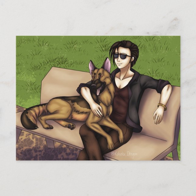 En dag på Hund Park Card Vykort (Framsida)