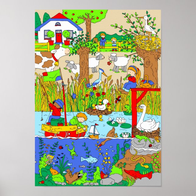 En dag på landsbygden poster (Framsidan)