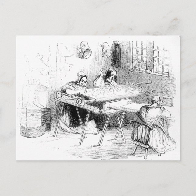 En dag på Nottingham Snöre Manufacturers Vykort (Framsida)