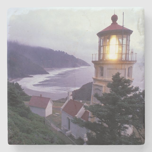 En dag på Oregon kusten vid Heceta Underlägg Sten (Framsidan)