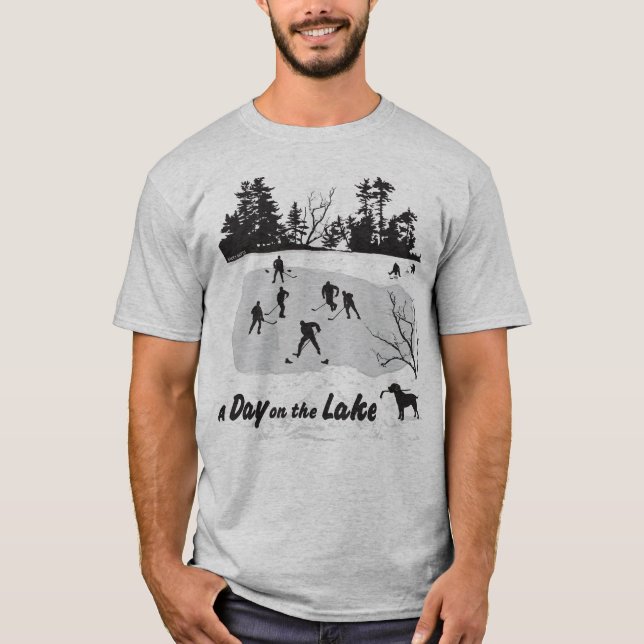 En dag på Sjö Pond Hockey T-shirt (Framsida)
