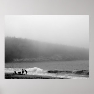 En dag på stranden - Maine Poster