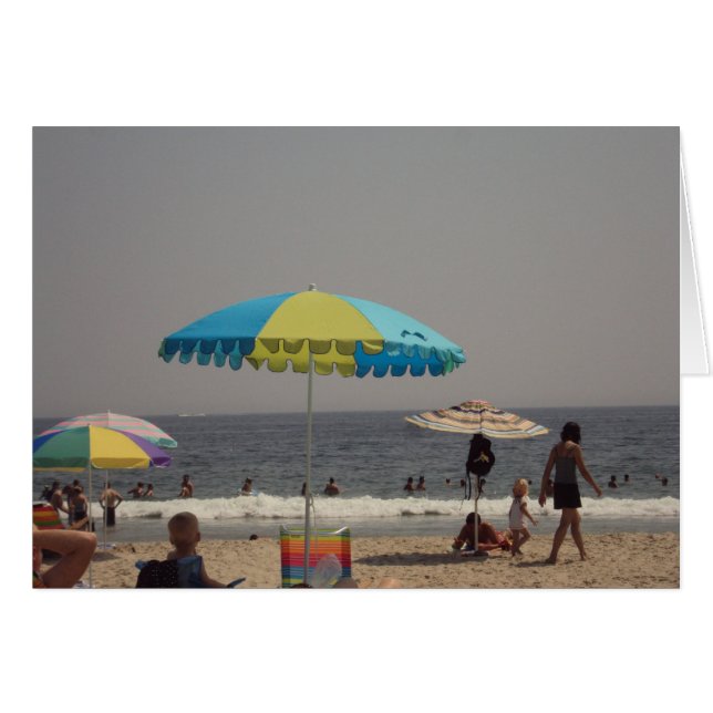 En dag på stranden OBS kort (Framsidan Horizontal)