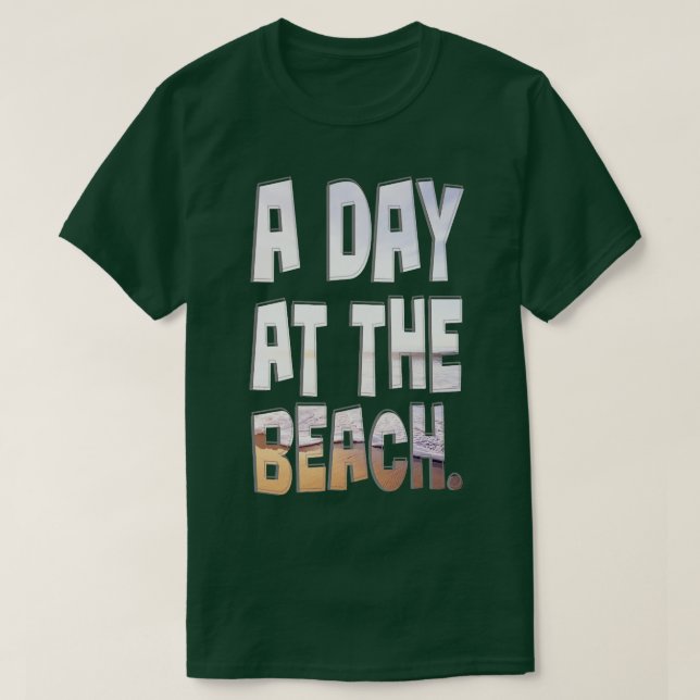 En dag på stranden t shirt (Design framsida)