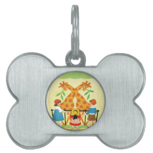 En dag på zooen namnbricka husdjur