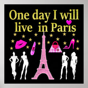 EN DAG SKA JAG LEVA I PARIS POSTER