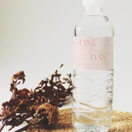 En dag till Bröllop-repetition av  Rosa Vattenflaskor Etikett