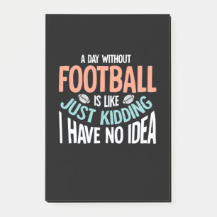 En dag utan fotboll post-it block