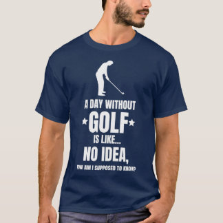 En dag utan golfgolfgolfplan t shirt