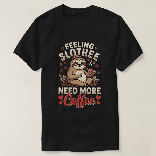 En Dag Utan Kaffe Bara Skämtar Roligt Kaffe  T Shirt (Design framsida)