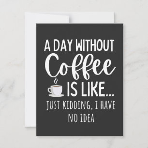En dag utan kaffeynglingen Älskare Tack Kort