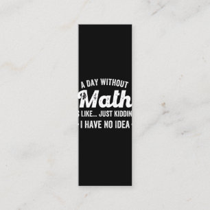 En dag utan matematik är som att skämta... lojalitetskort