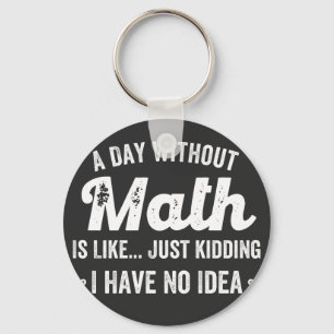 En dag utan matematik är som att skämta... nyckelring