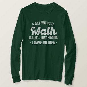 En dag utan matematik är som att skämta... t shirt
