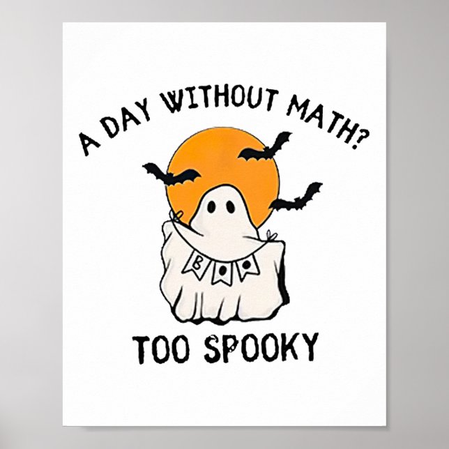 En dag utan matematik för att tala lärare Hallowee Poster (Framsidan)