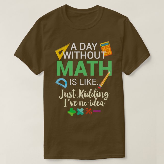 En dag utan matematik t shirt (Design framsida)