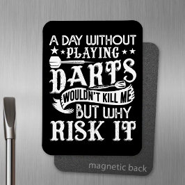 En dag utan mörkt - roligt Dart Fläkt Magnet