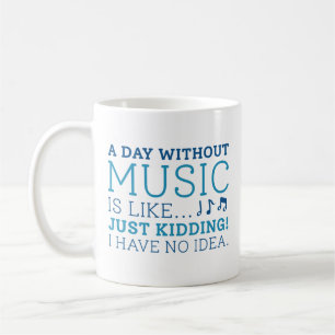 En dag utan musik kaffemugg