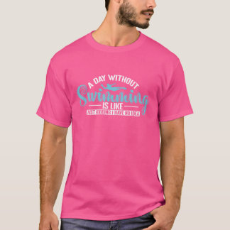 En dag utan simning är som sport retro t shirt