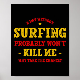 En Dag Utan Surfing Kommer Inte Döda Mig Surfar Ro Poster