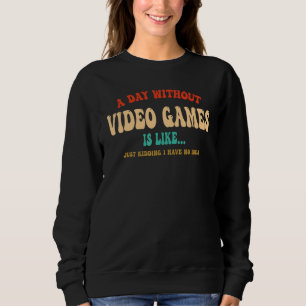 En dag utan videospel är som Groovy Retro Gam T Shirt