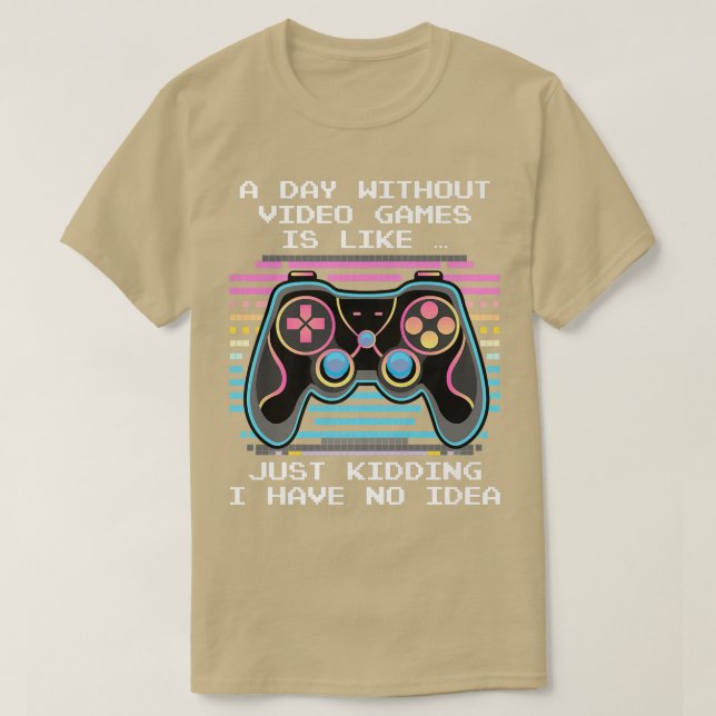 En dag utan videospel Retro-spelupplevelse av film T Shirt (Design framsida)