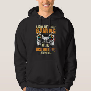 En dag utan videospel, roligt spelande i videospel hoodie
