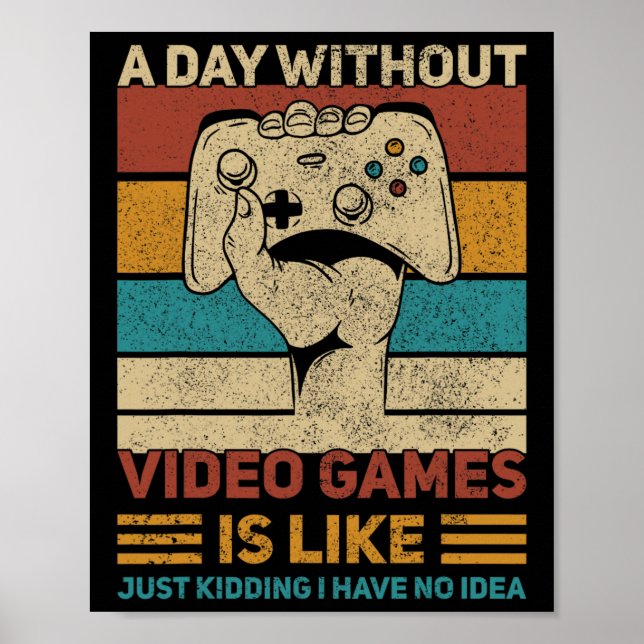 En dag utan videospel Tonåring pojkspel F Poster (Framsidan)