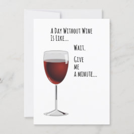 En dag utan Vin-funktionskort Inbjudningar