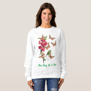 En dag vid en tidpunkt då fjärilar, sötärtblomma t shirt